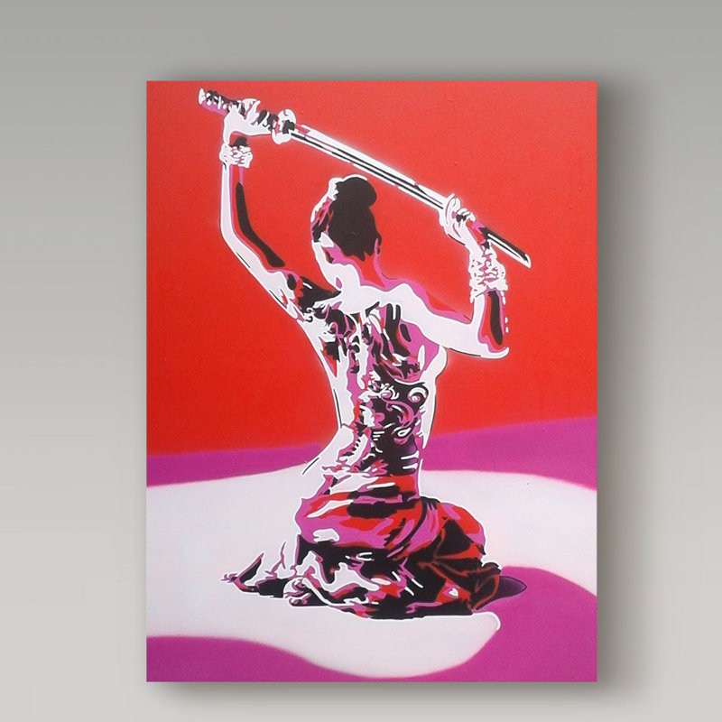 « samurai femme », reproduction d’impression sur toile tendue, H 24 po x l 18 po x P 2 po