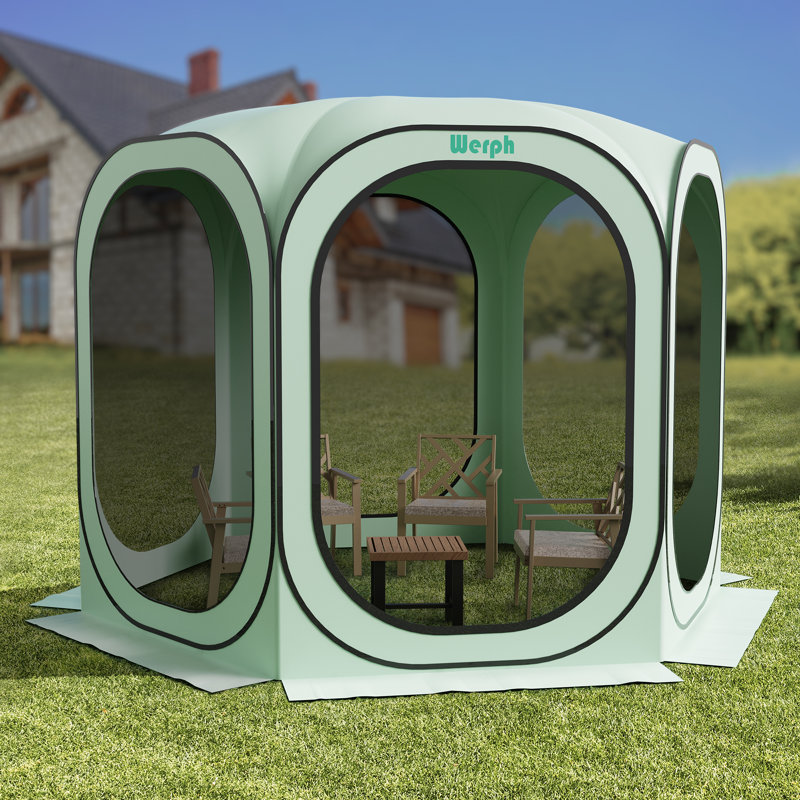 Werph 10 Ft. W x 10 Ft. D Portable Pop Up Canopy, Green