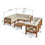Ensemble de conversation modulaire 9 pièces Carlton-768014397