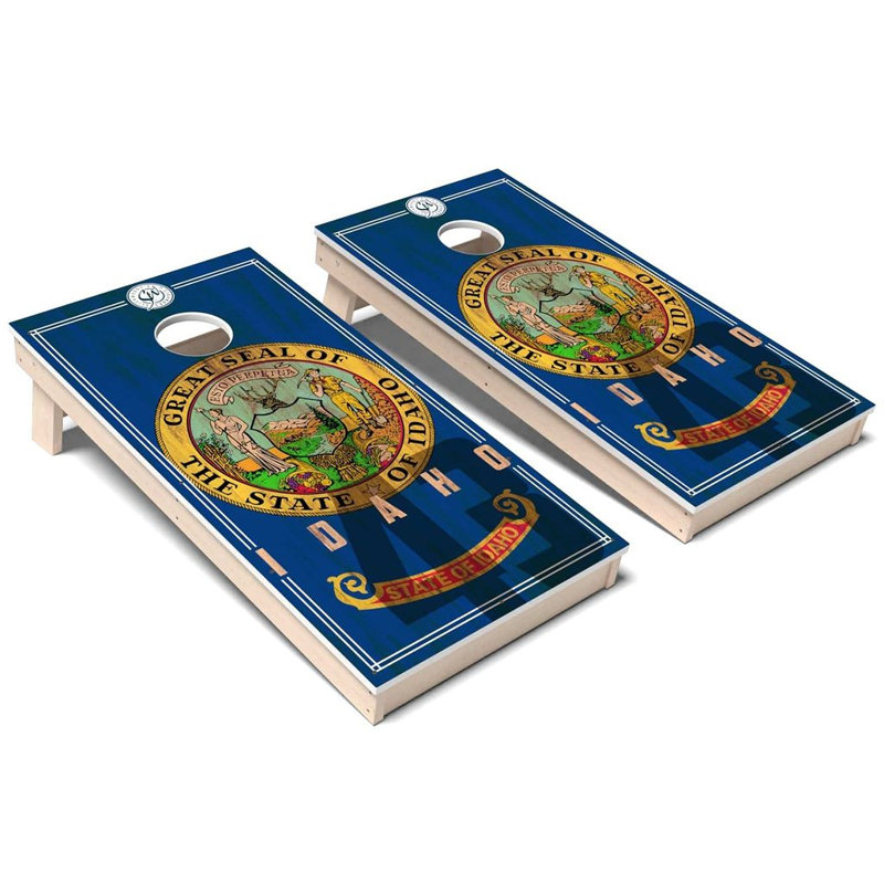 Ensemble de planches de cornhole composites toutes saisons Idaho State Flag 2.0, Ajouter un étui de transport