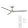 54" Blitzen 3 - Blade Smart Ceiling Fan With Remote Control Included, Works With Google Assistant, Amazon Alexa, iOS And Android APP