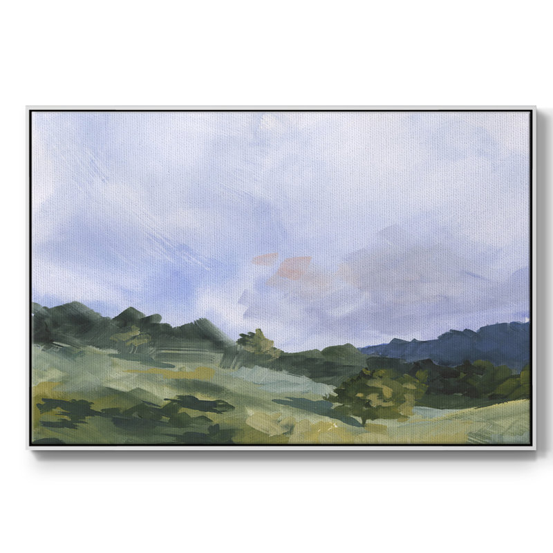 «Pastoral Horizons I», reproduction sur toile, H 17 po x l 25 po x P 2 po, Blanc