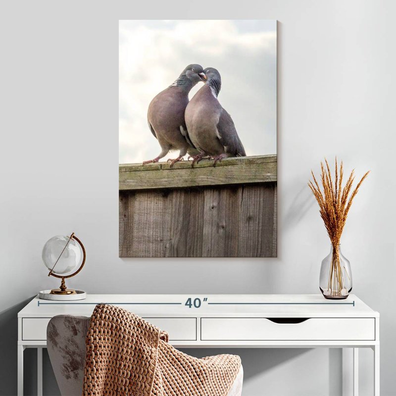 Brampt Pigeon Courtship, 30" H x 20" W