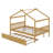 Saunderton Wooden House Bed with Trundle-299217221-298050780