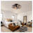 20'' Low Profile Farmhouse Ceiling Fan with Lights and Remote Control, Flush Mount Caged Ceiling Fan with 6 Speeds Reversible Motor for Bedroom, Kitchen, Living Room - Blush Gold/Bronze