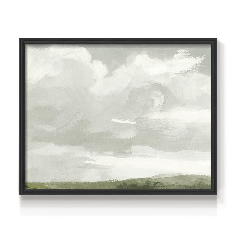 Gris pierre ciel III - impression encadrée - réarmable, H 8 po x l 10 po, Noir, noir, noir, noir