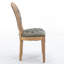 Chaise de salle à manger de style français avec garniture cloutée-414863258