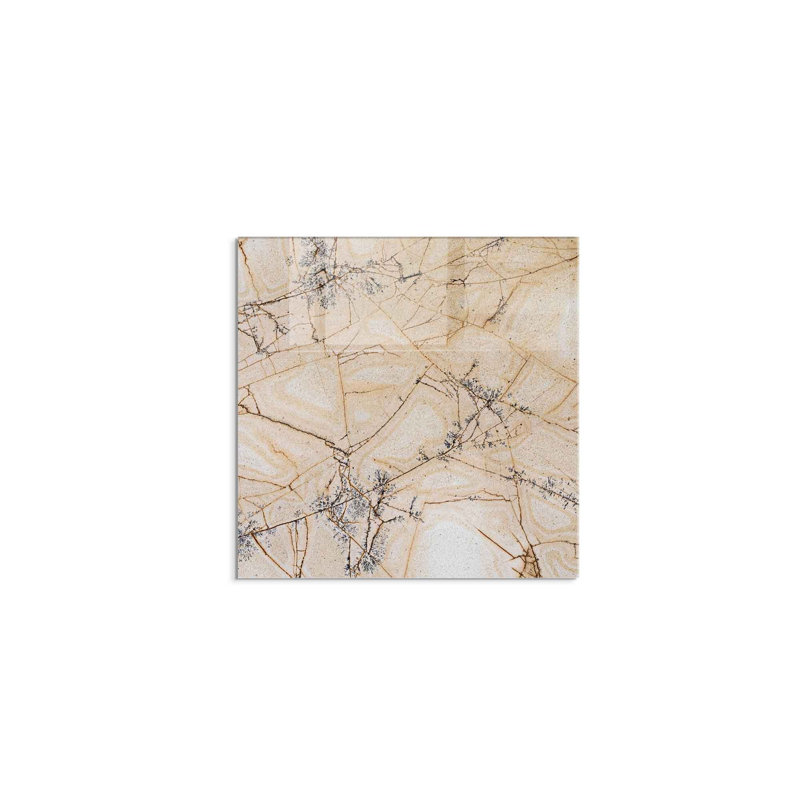 Élégante peinture décorative en verre trempé 23,6 po x 23,6 po | 100% verre trempé, épaisseur: 0,16 pouce | Parfait pour la décoration intérieure, le salon et le bureau | Pièce d'art moderne, durable et élégante