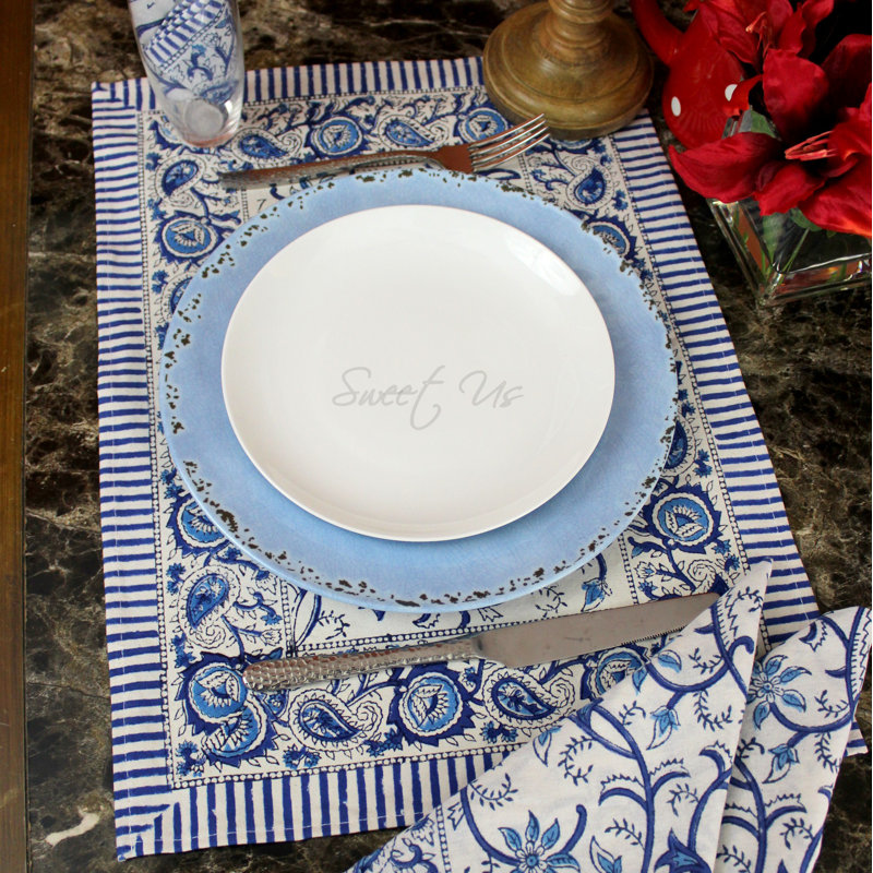 Vine Block 19" Cotton Placemat