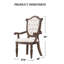 Chaise à accoudoirs rustiques 2 pièces