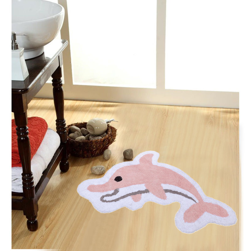 Tapis pour salle de bain Koret, Rose