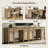 Bohemian Rattan 3-Drawer And 2-Cabinet Makeup Vanity Desk With Adjustable Shelves-1631516009