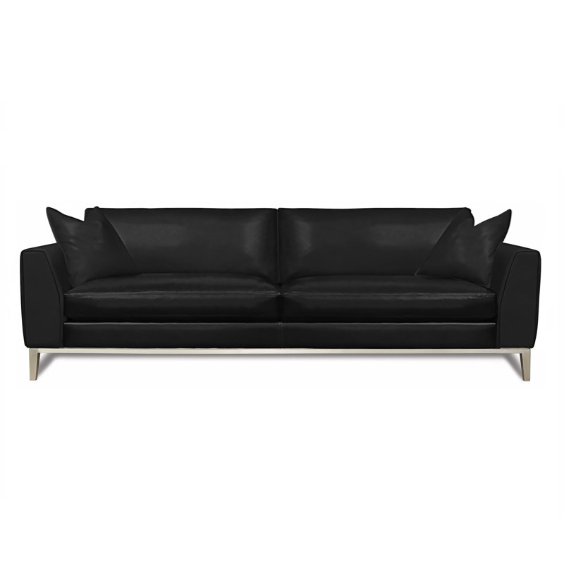 Fairfax Upholstered 108'' Sofa, Grey Taupe (Dreamer), Satin Brass