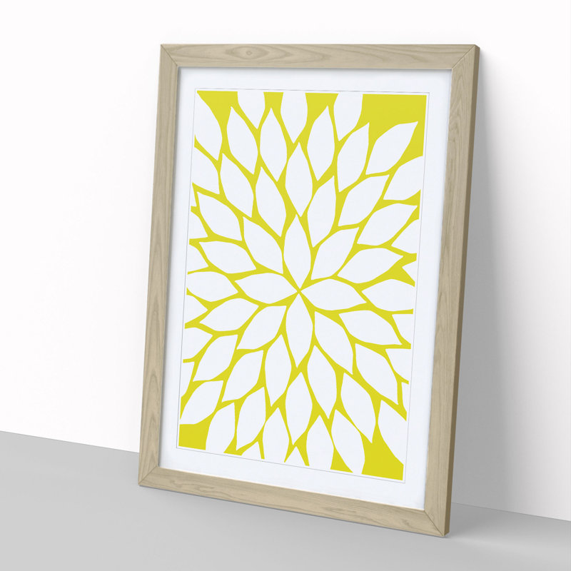 Abstract Leaves No.2 - Picture Frame Graphic Art, 48cm H x 36cm W x 2cm D, Oak
