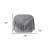 18" Gray Wool Ottoman