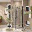Porte de douche pliante sans cadre 36-37 po x H 72 po avec verre certifié Sgcc-138031908