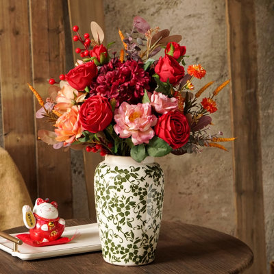Bouquets de fleurs simulés, décorations de table de salle à manger de salon, ornements de fausses fleurs