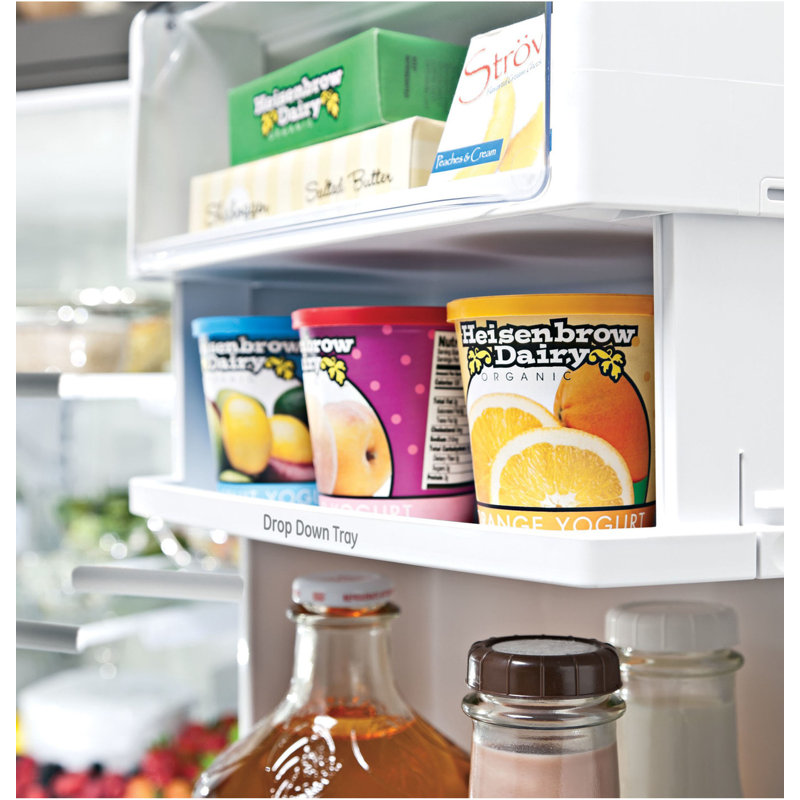 GE Profile Smart Appliances 35.75" French Door Refrigerator 27.7 cu. ft., Silver