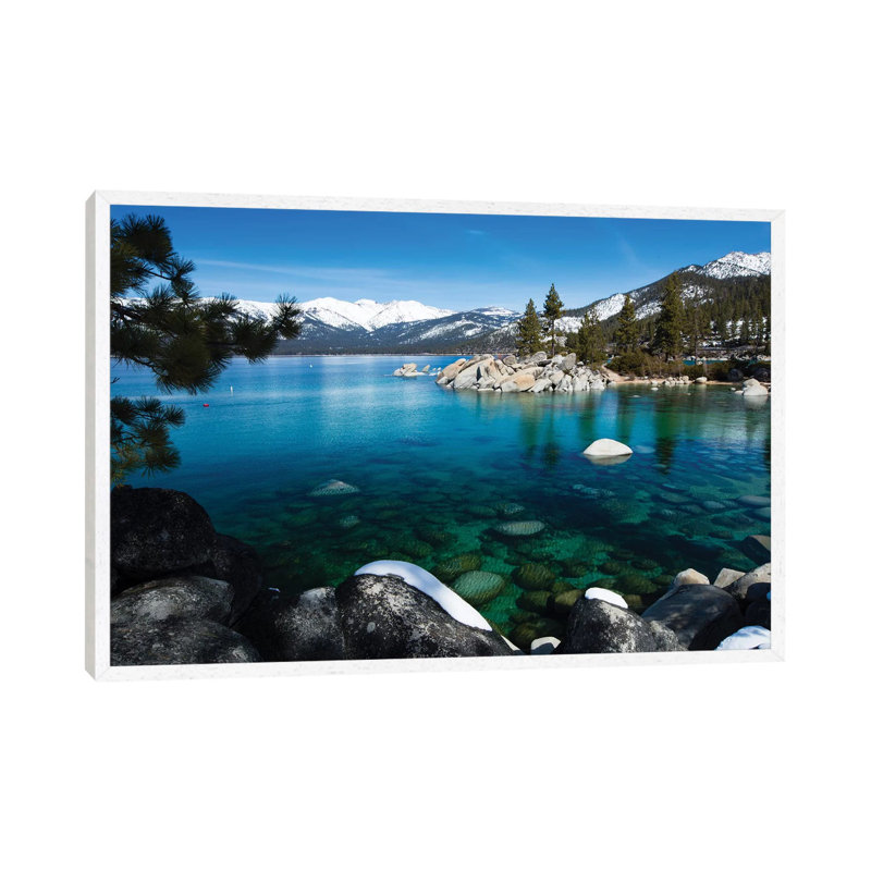 Rocks In A Lake, Lake Tahoe, California, USA V by Panoramic Images - Floater Frame Gallery-Wrapped Canvas Giclée on Canvas