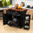 Multi-Functional Kitchen Island with Drop Leaf, Spacious Storage-1142705701