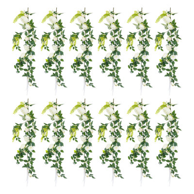 Wedding Chair Decoration, Artificial Pew Flower, Artificial Wedding Chair Flower