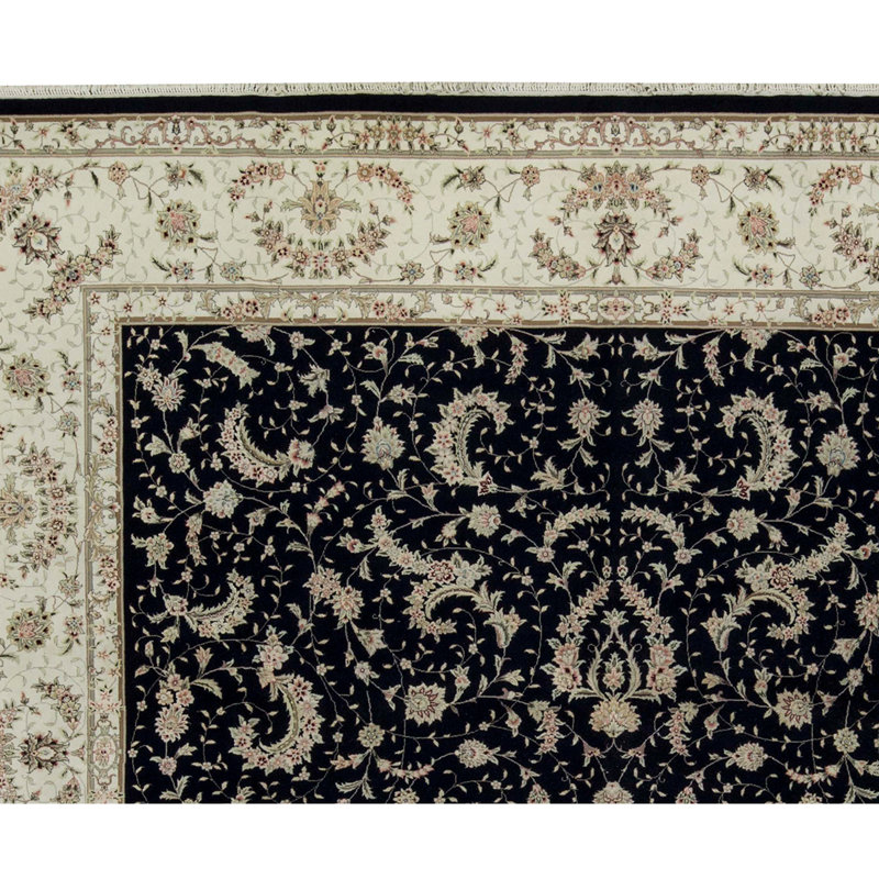 Elegance Oriental Area Rug in Black/Gray/Ivory