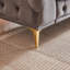 Canapé en velours de luxe 61,25 pouces avec boutons capitonnés Chesterfield, 2 coussins et pieds en métal pour des espaces de vie élégants-459116172-459116174-459116171
