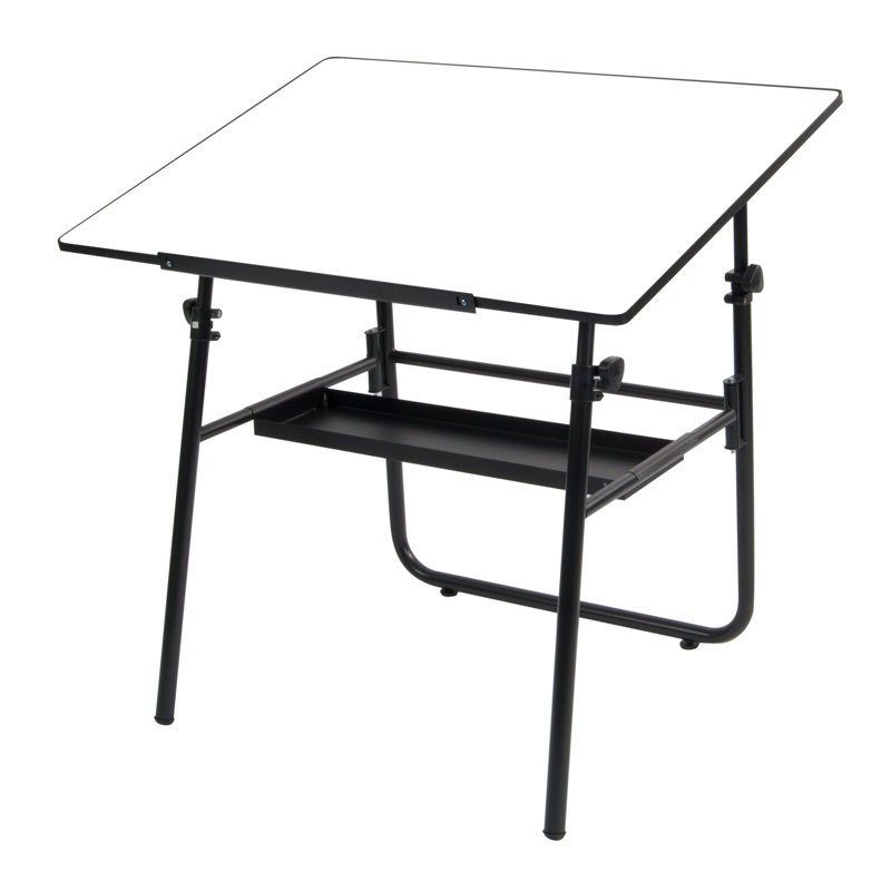 Ultima 42'' Black and White Adjustable Drafting Table