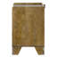 Nightstand In Brown Finish, Led , 1 Drawer, Ports And Open Shelf Transitional Style For Bedroom