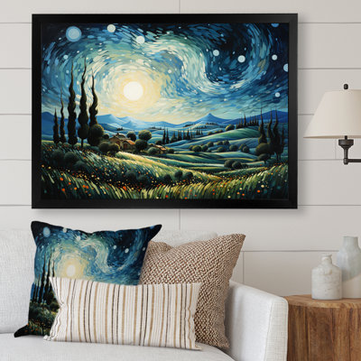 «Vangogh The Swaying Cypress I», art mural Vangogh par Vincent Van Gogh, peinture