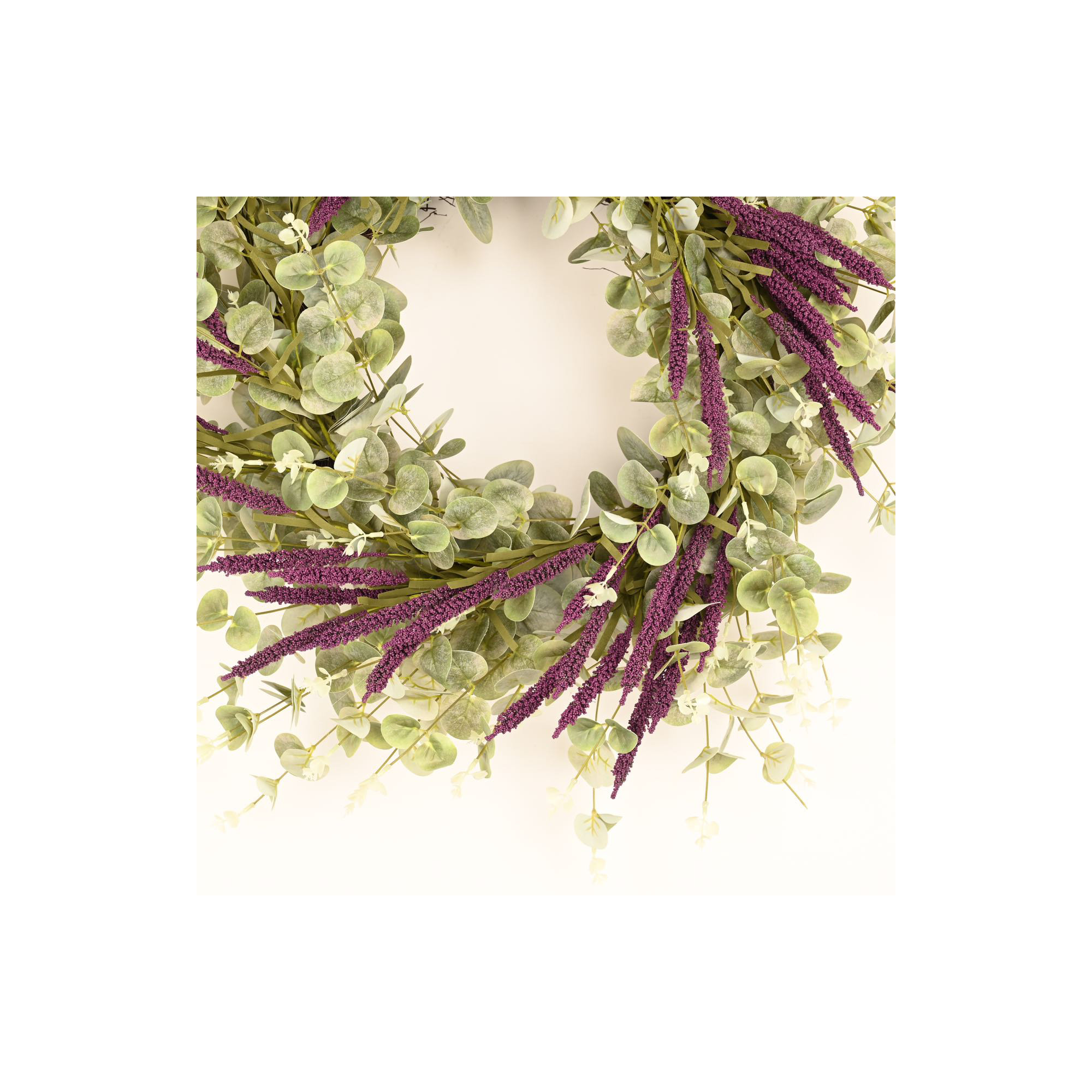 Nisswa 26" Every Day Eucalyptus Berry Front Door Wreath, Purple/Green