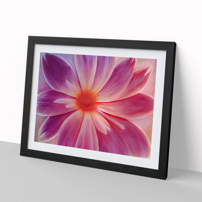 Daisy Flower - Framed Print, Black, 25cm H x 34cm W x 2cm D