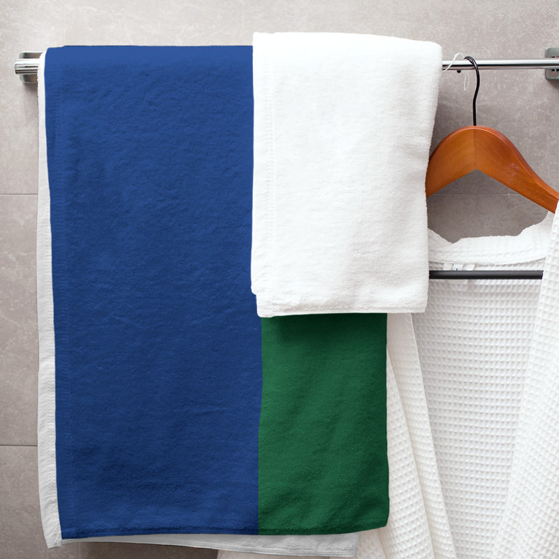 Bath Towel, Royal Blue/Green