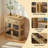 Elegant Small Buffet Cabinet With Led Lights - Space-saving Small Sideboard With Adjustable Shelf, Glass Doors & Drawer - Modern Kitchen Storage For Coffee, Cups & Essentials-149831691