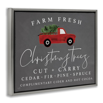 Farm Fresh Trees over Grey Floating Frame, design by Lux + Me Designs