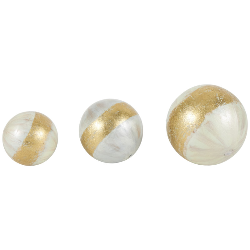 Brillion Plastic Ombre Decorative Orbs & Vase Filler with Accents Set, White