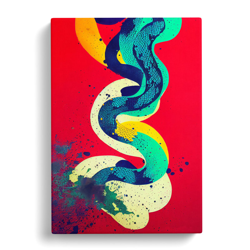 Snake Splash Abstract - Wrapped Canvas Print, 50cm H x 35cm W x 3cm D