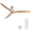 Ventilateur de plafond encastré à 3 pales de 52 po en bois sans lumière-1904526412-1904526410