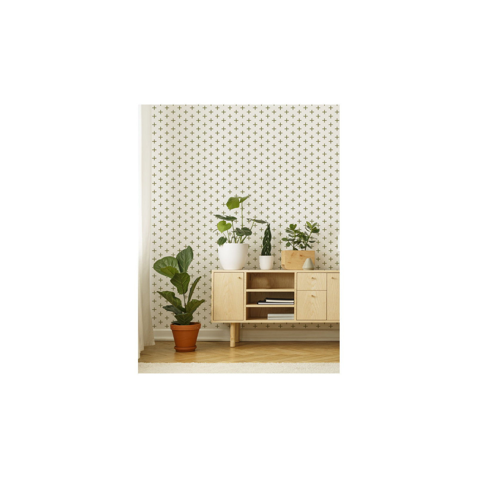 Addition Peel & Stick Wallpaper Roll, Olive, Non-pasted