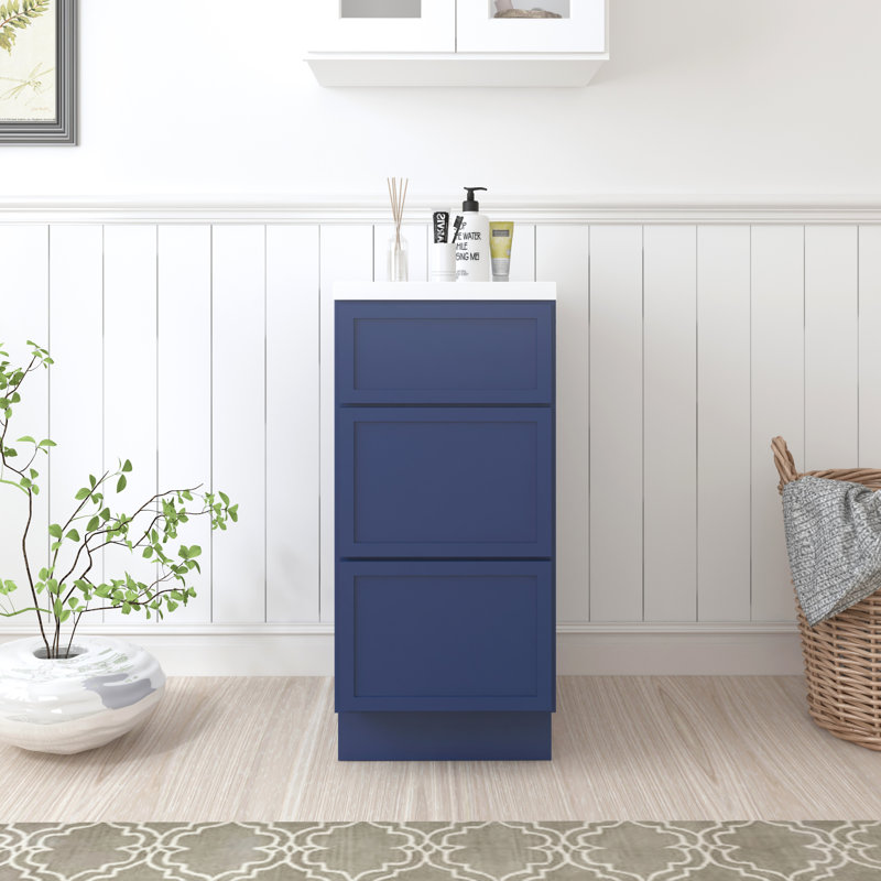 Base de meuble-lavabo simple 15 po seulement, Bleu