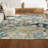 Dessens Marbled Abstract Blue/Beige Rug-435029314