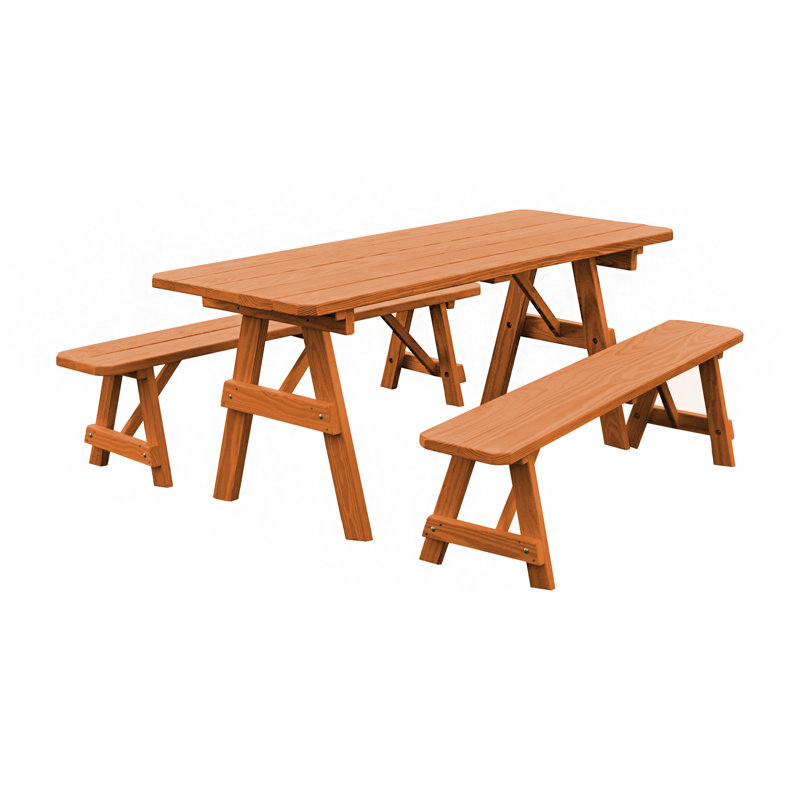 Table de pique-nique pour l'extérieur Woodstock, Cèdre, 94 x 27 x 30