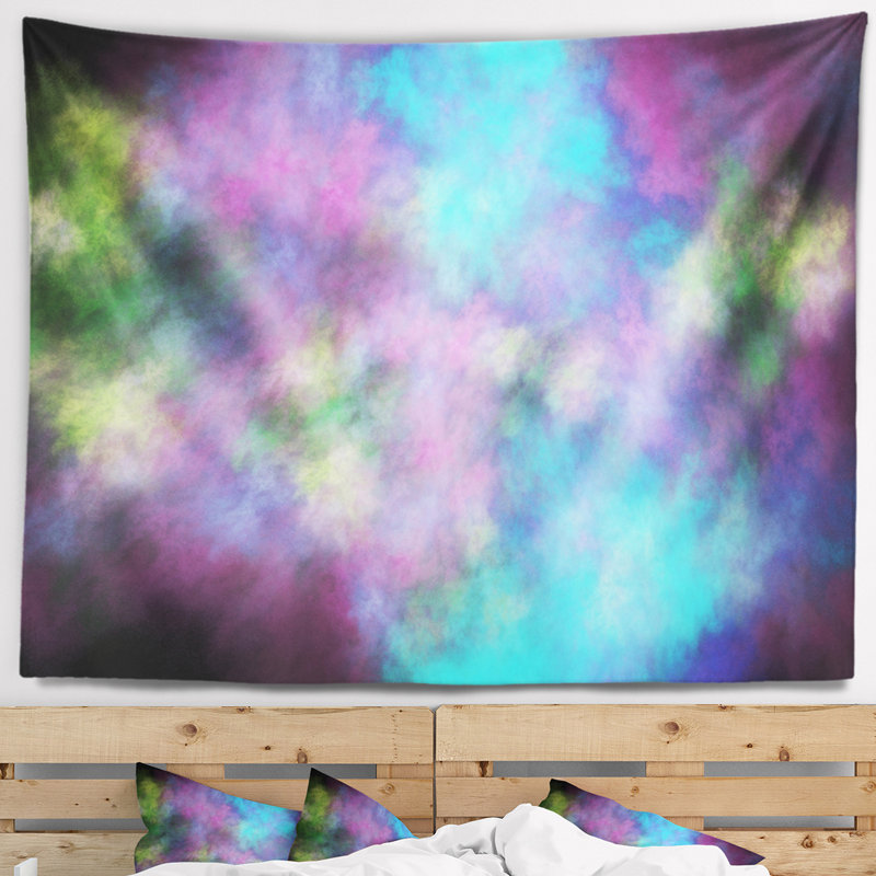 Tapisserie ciel abstrait starry bleu mauve perfect, H 50 po x l 60 po