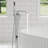 Freestanding Floor Mounted Bathroom Waterfall Tub Filler Single Handle with Hand Shower-107823705