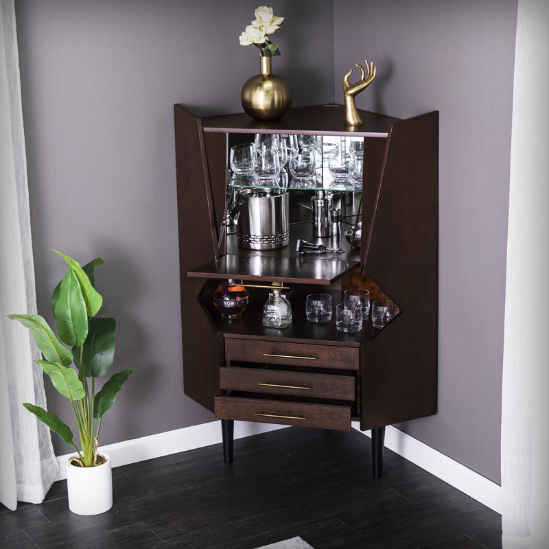 Armoire de bar d'angle