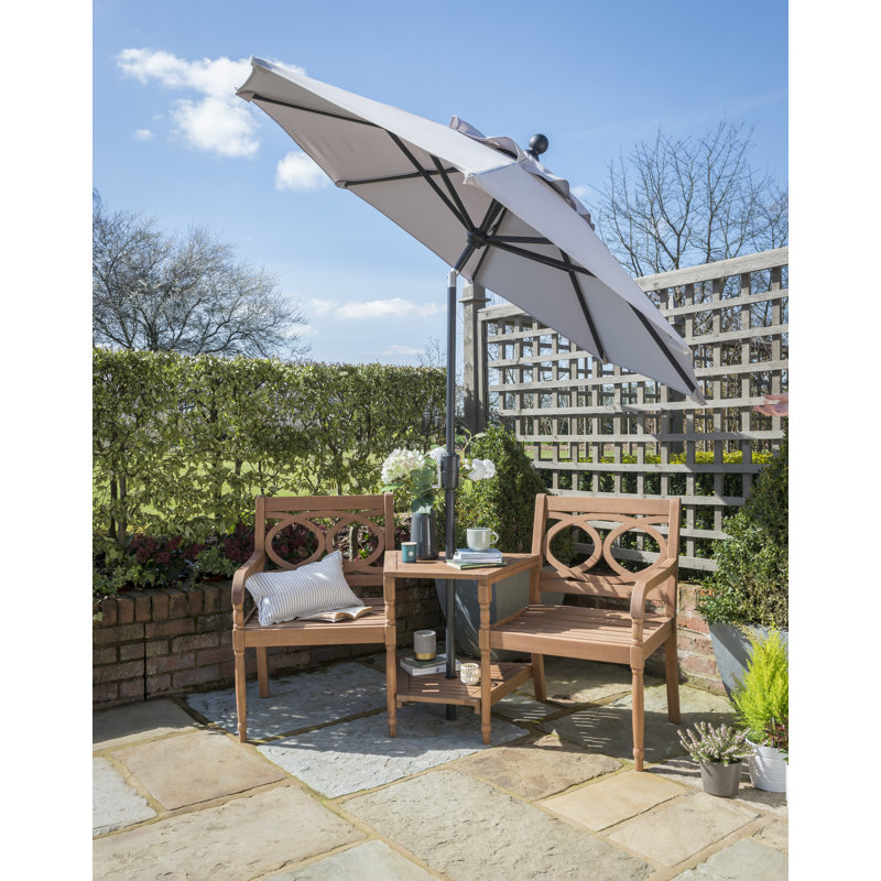 Ryebrook 2.7m Elizabeth Parasol, Mouse Grey, 220cm W x 220cm D