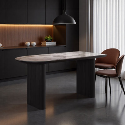 Simple French Style Irregular Dining Table