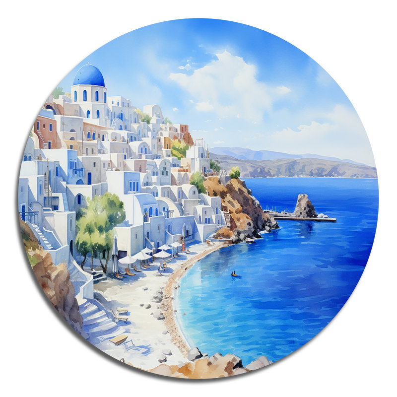 Restrepo - Paysages d'art rond en métal, H 36 po x l 36 po