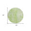 Tapis intérieur rond lavable abstrait vert et ivoire 8 pi