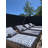 Jess Teak Single Chaise Lounger White Cushions